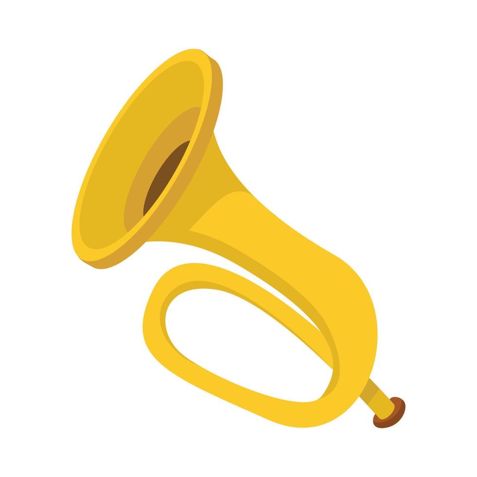 Trumpet icon, cartoon style vector