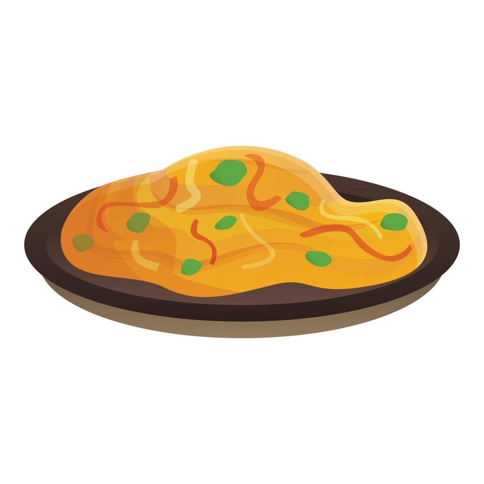 icono de comida tailandesa sabrosa, estilo de dibujos animados vector