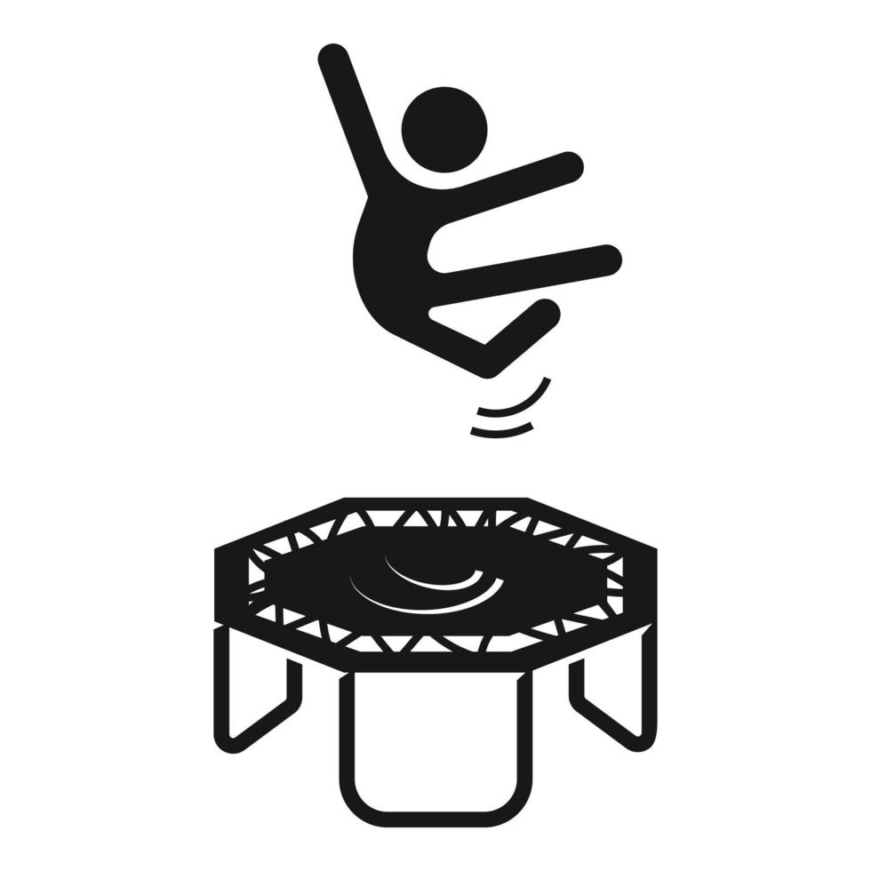 House trampoline icon, simple style vector