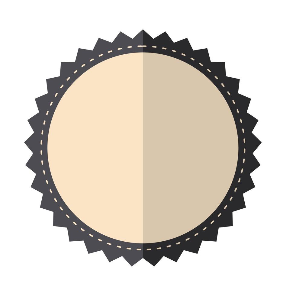 Beige vintage badge vector