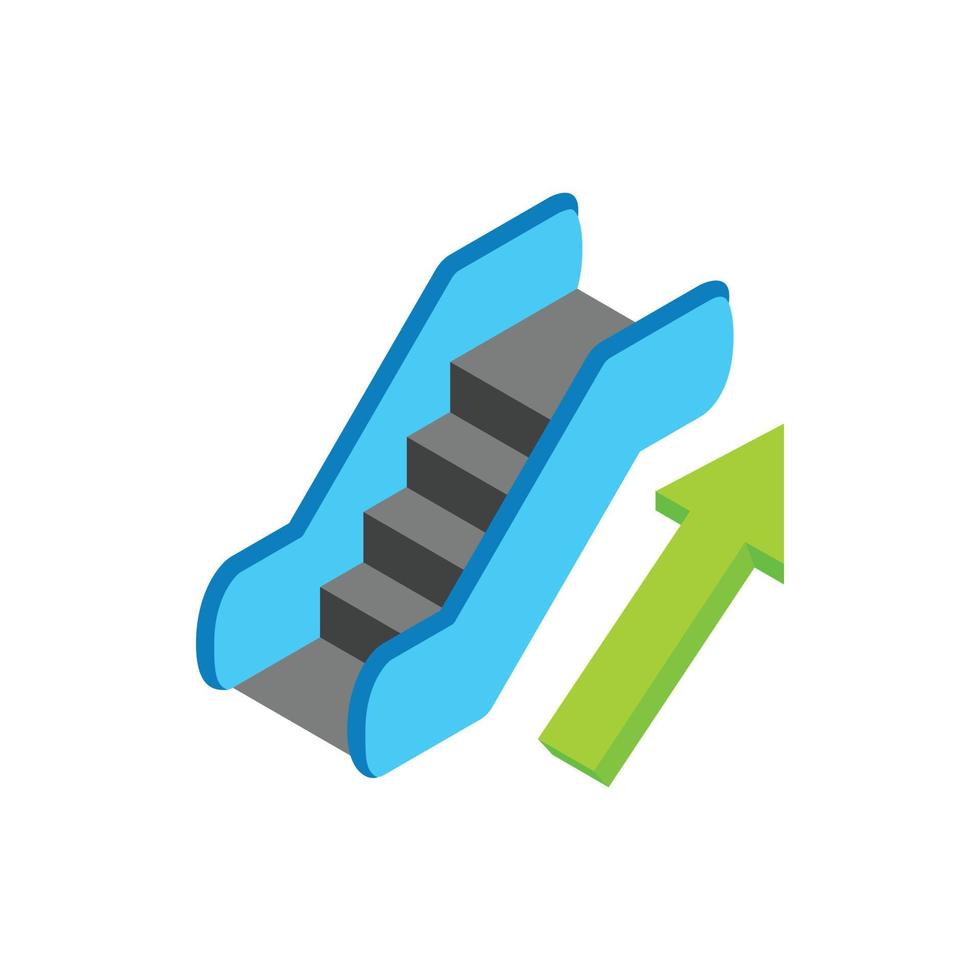 Escalator isometric 3d icon vector