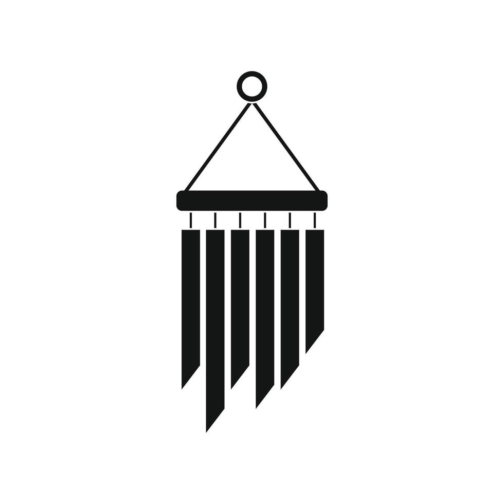 Wind chimes icon, simple style vector
