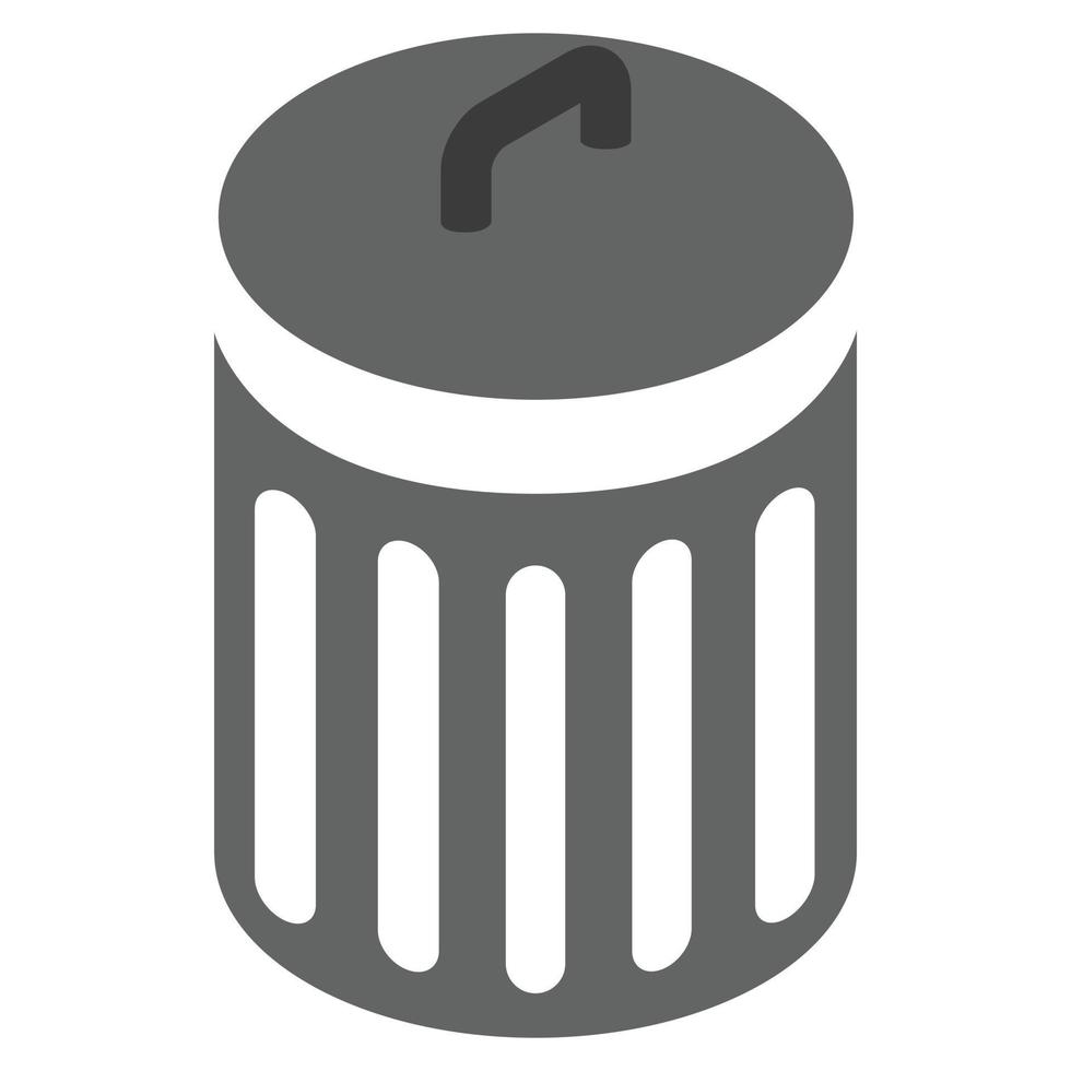 Trash can icon, isometric 3d style vector