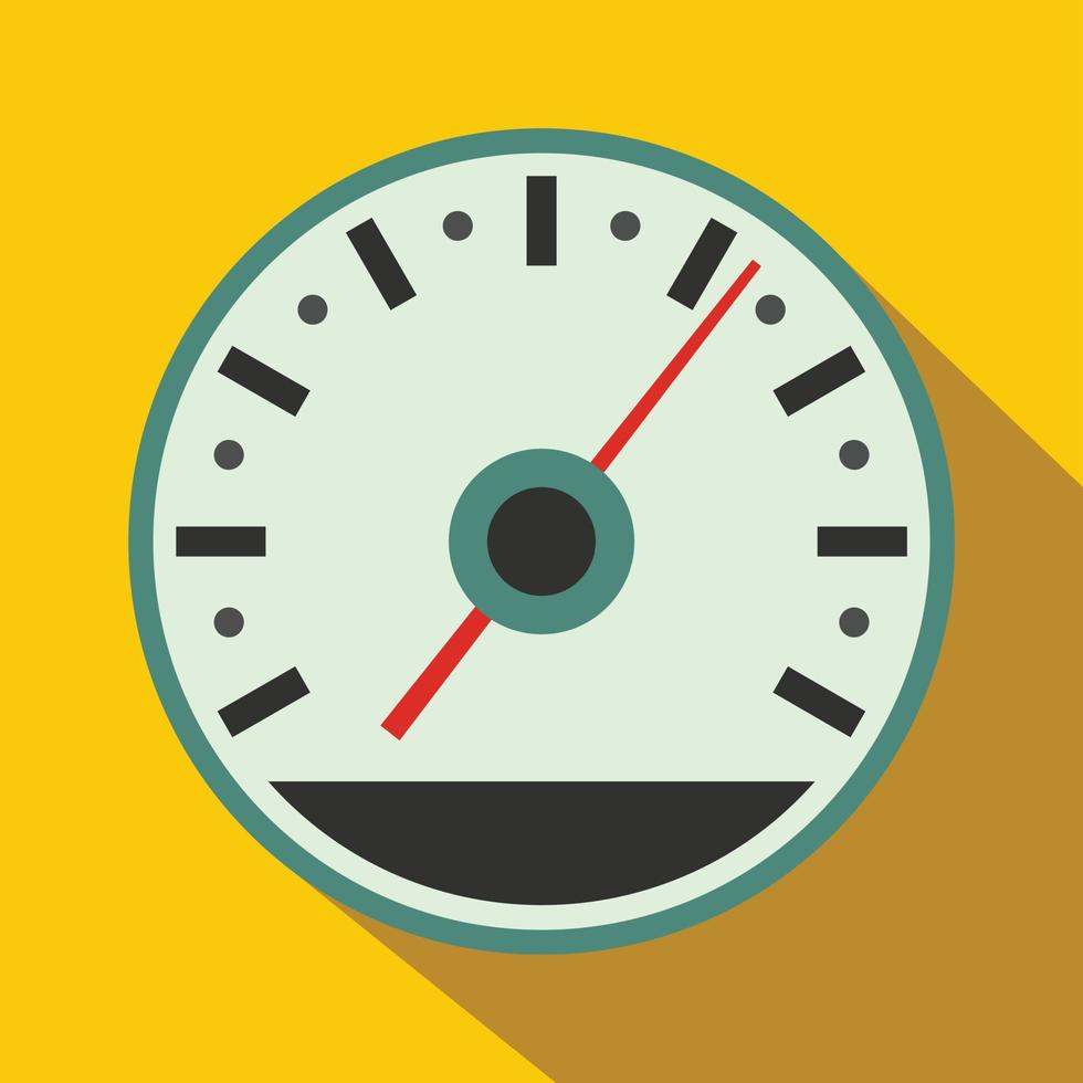 Speedometer icon in flat style vector