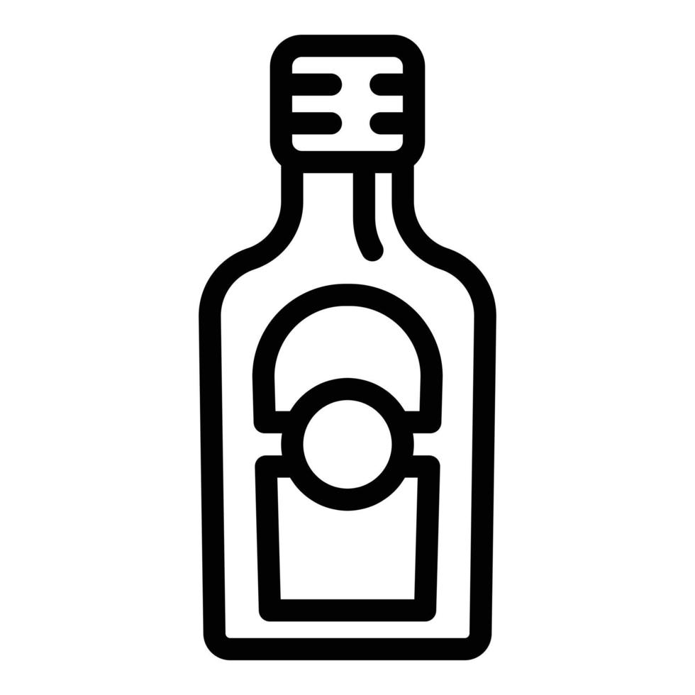 Cider vinegar icon, outline style vector