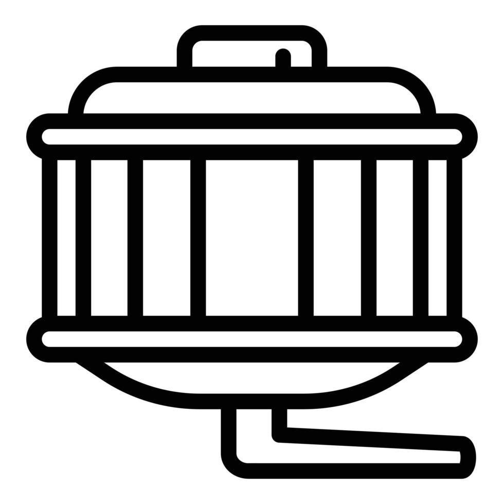 Whiskey factory barrel icon, outline style vector