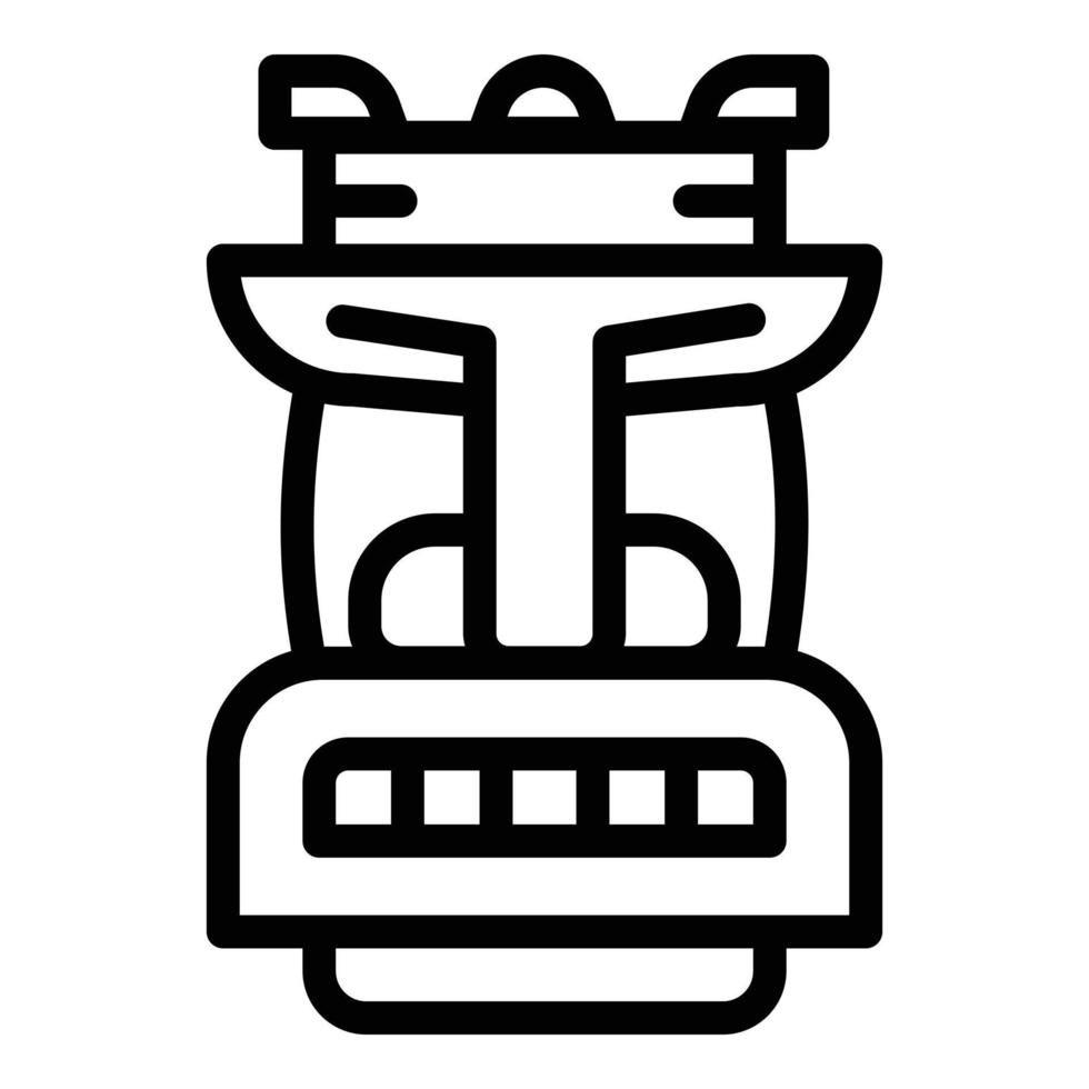 Idol head icon, outline style vector