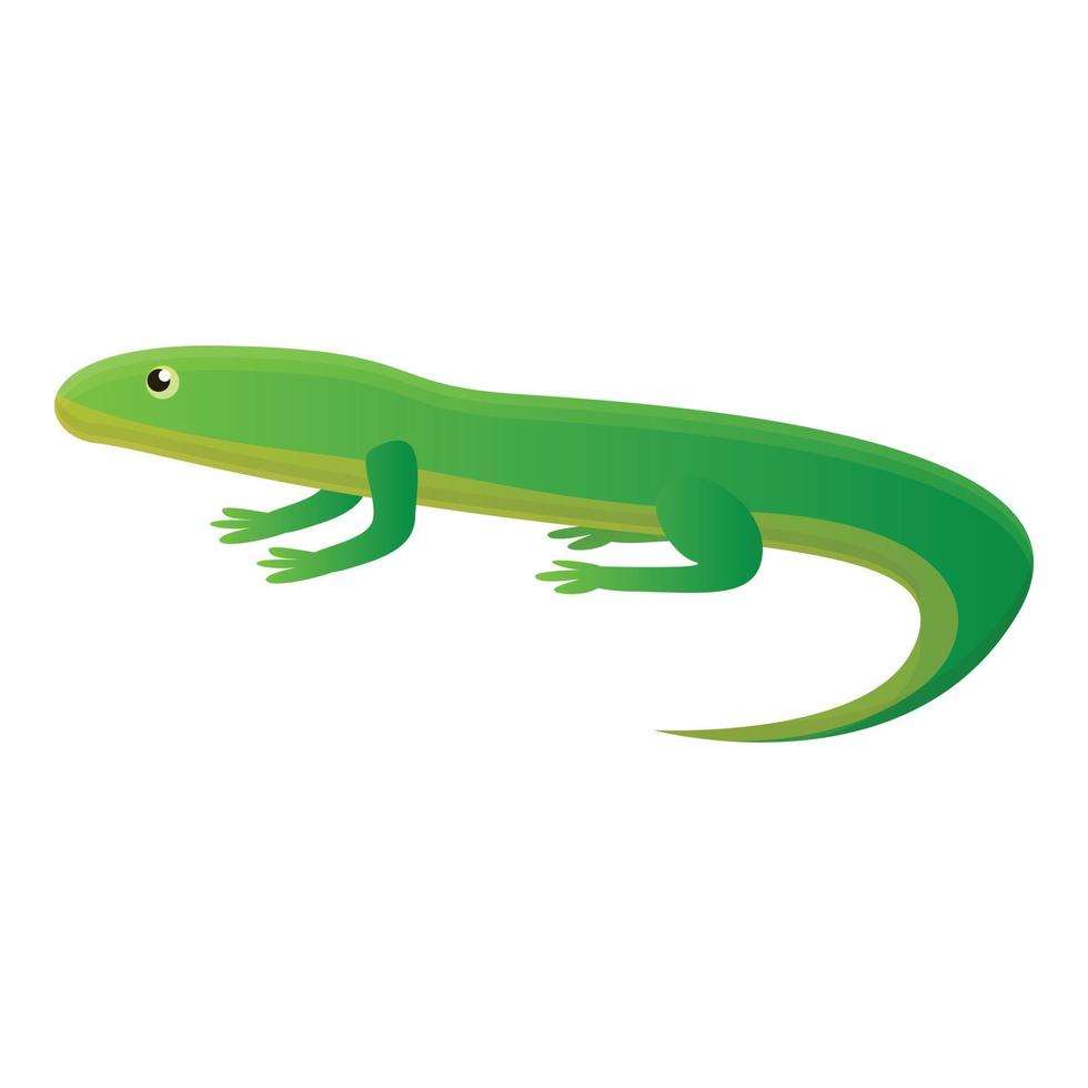 icono de lagarto exótico, estilo de dibujos animados vector