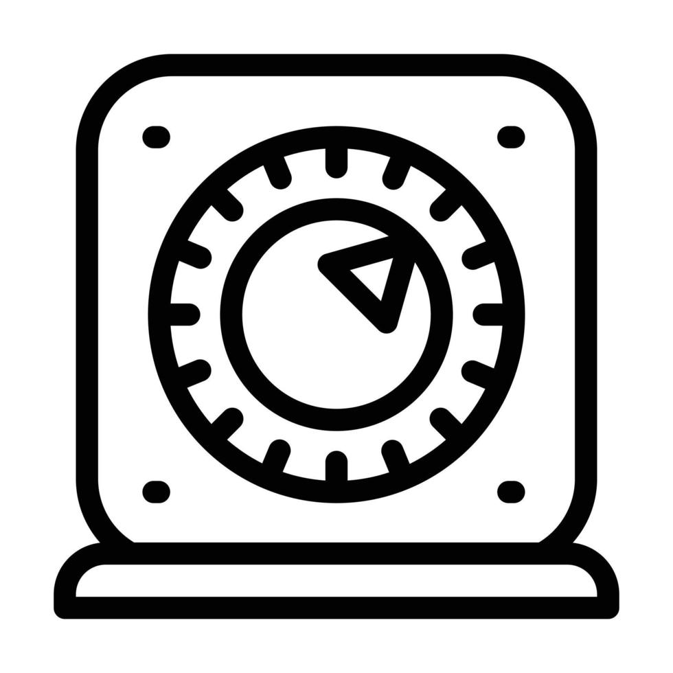 Kitchen timer start icon, outline style vector