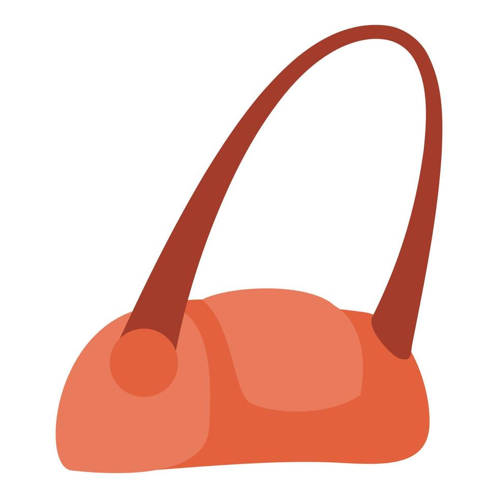 Red hand bag icon, flat style vector