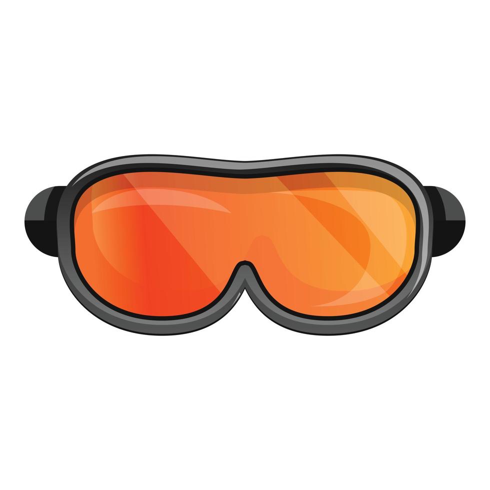 icono de gafas de snowboard, estilo de dibujos animados vector