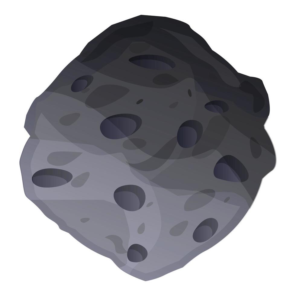 Asteroid icon, cartoon style vector