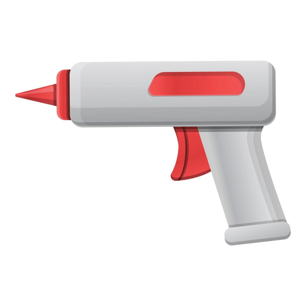 Glue pistol icon, cartoon style vector