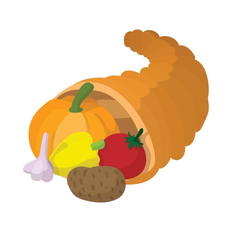 Cornucopia cartoon icon vector