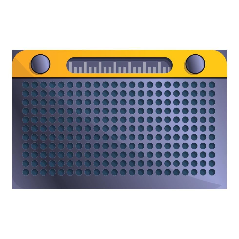 Fm radio icon, cartoon style vector