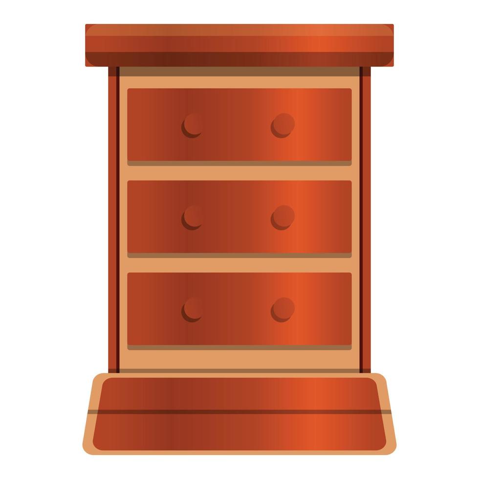 Old drawer icon, cartoon style vector