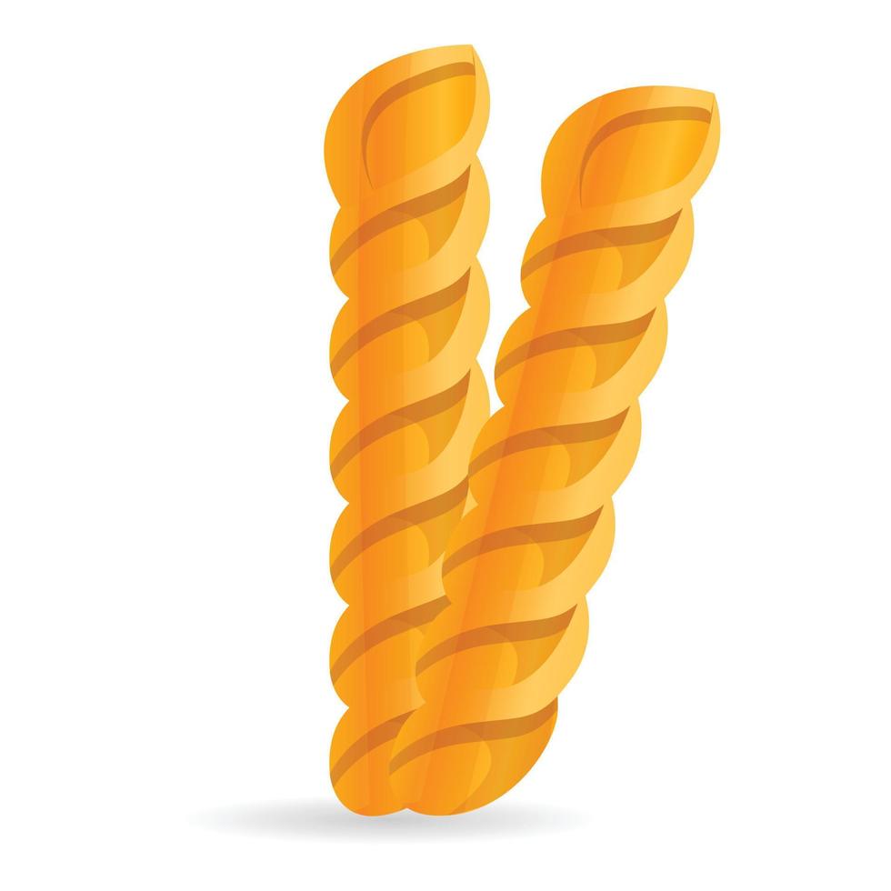 Fusilli icon, cartoon style vector