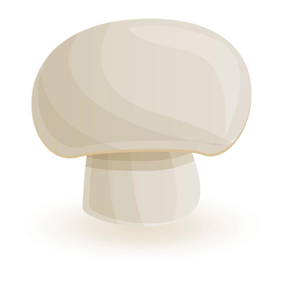 Natural champignon icon, cartoon style vector