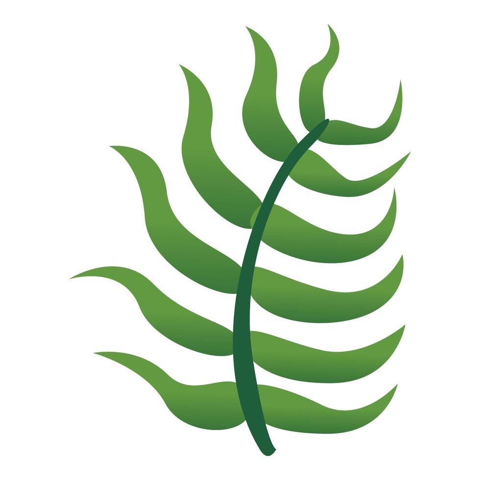 Rainforest leaf icon, cartoon style vector