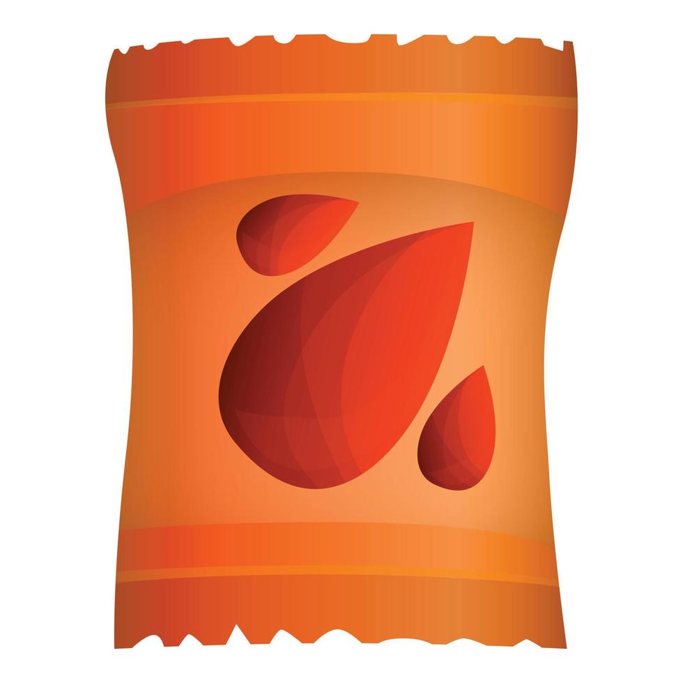 Peanut packet icon, cartoon style vector