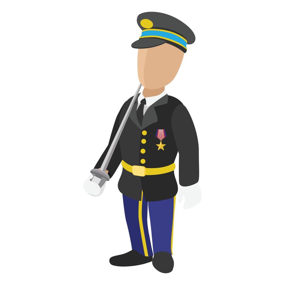 Soldier cartoon icon vector