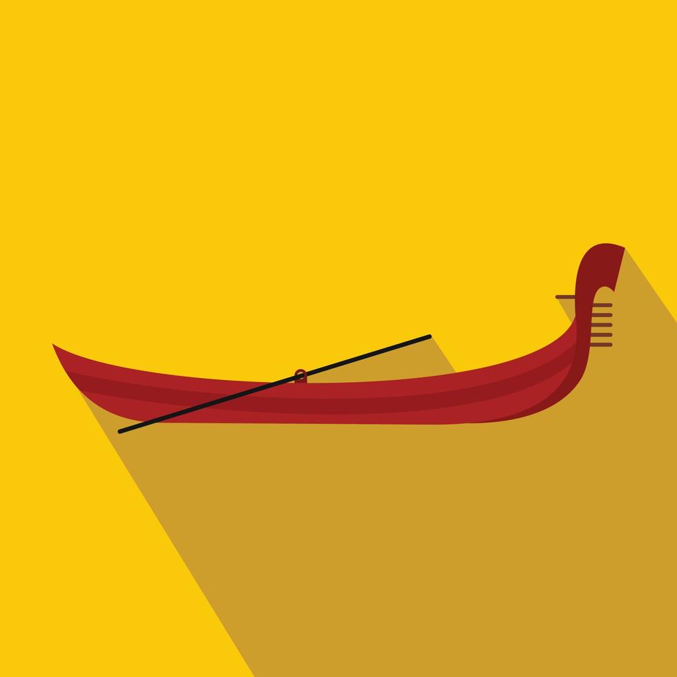 Gondola icon, flat style vector