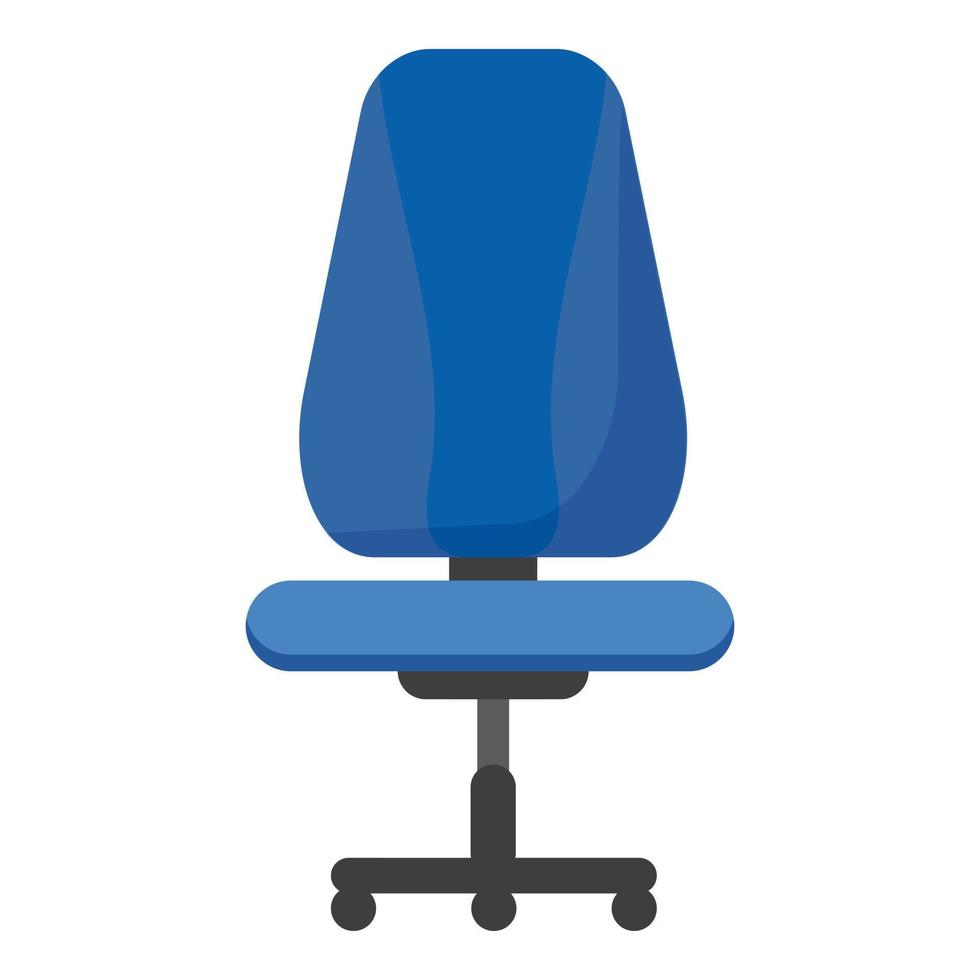 Desk chair furniture icon cartoon vector. Office side vector