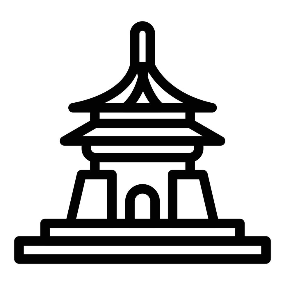 Vietnam temple icon, outline style vector