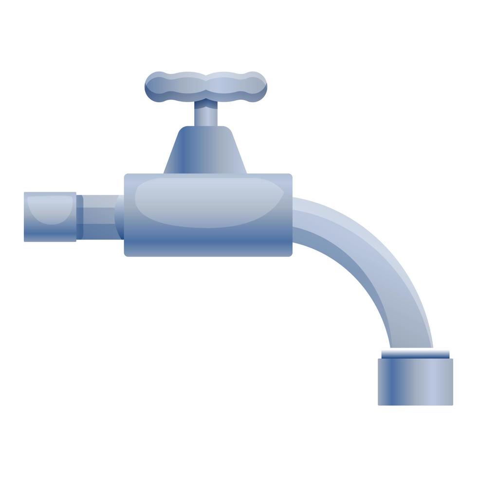 Retro faucet icon, cartoon style vector