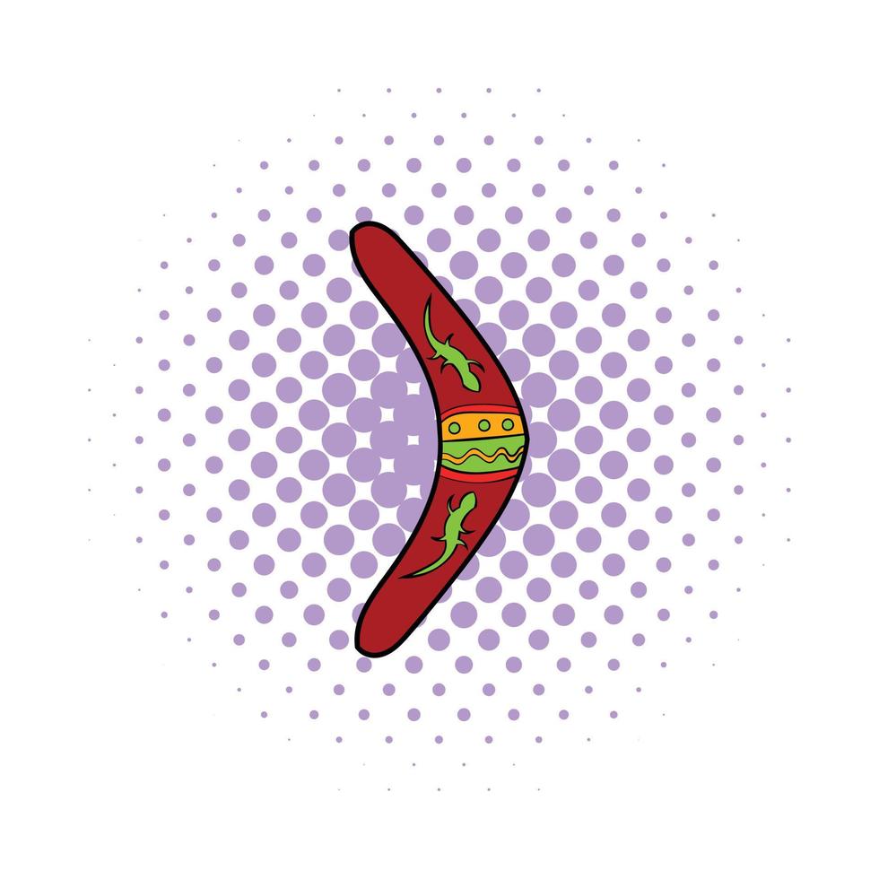 Boomerang icon in comics style vector