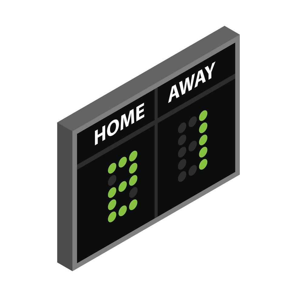 Scoreboard isometric 3d icon vector