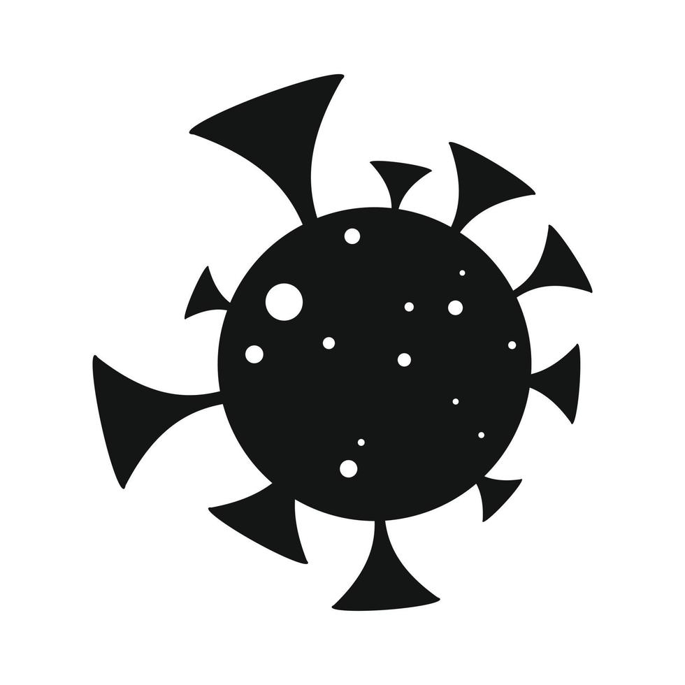 Virus black simple icon vector