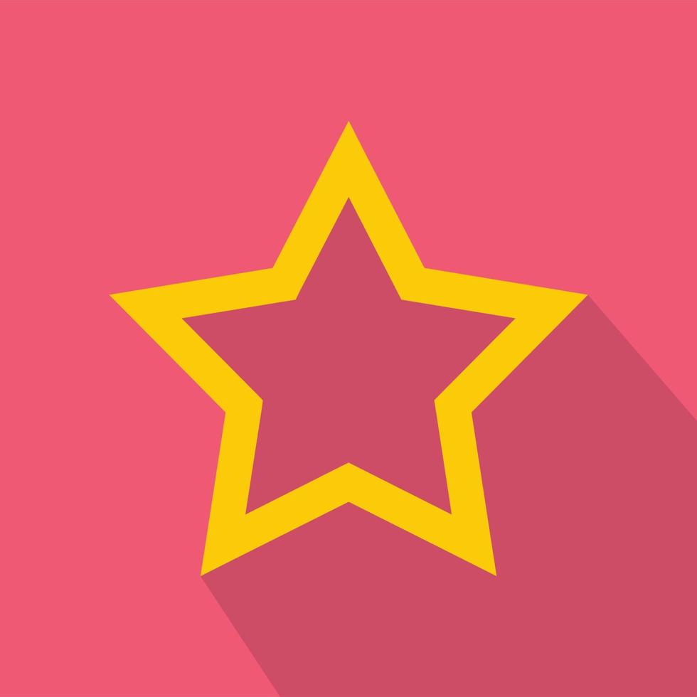 Star icon, flat style vector