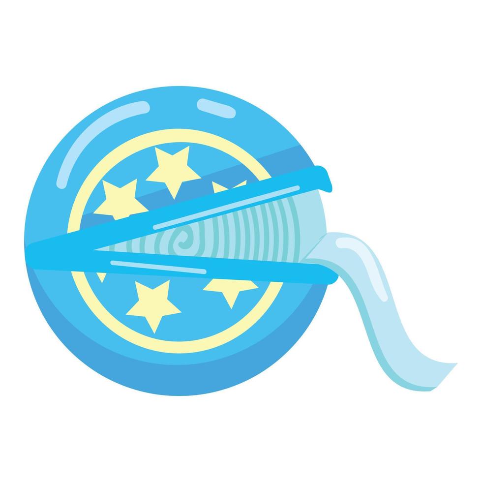 Gum floss icon cartoon vector. Bubblegum mint vector