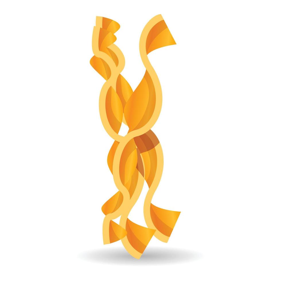Campanelle pasta icon, cartoon style vector