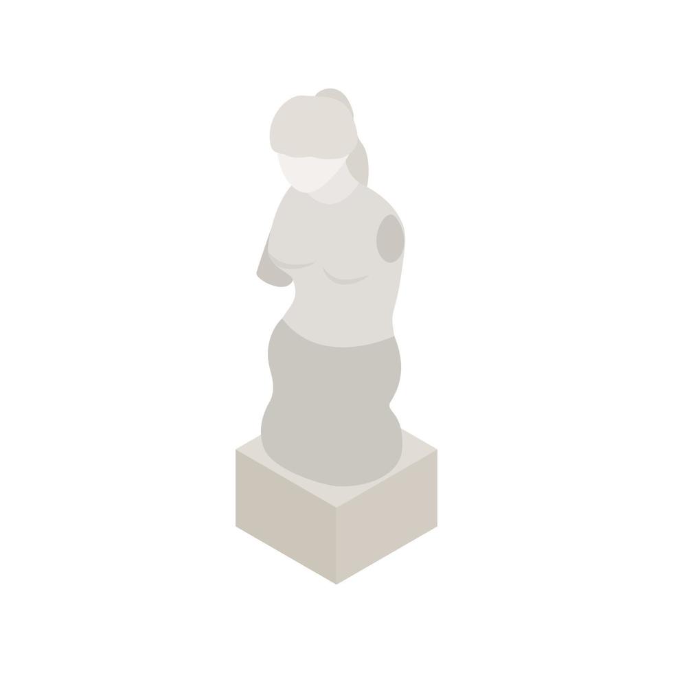 Aphrodite of Milos icon, isometric 3d style vector