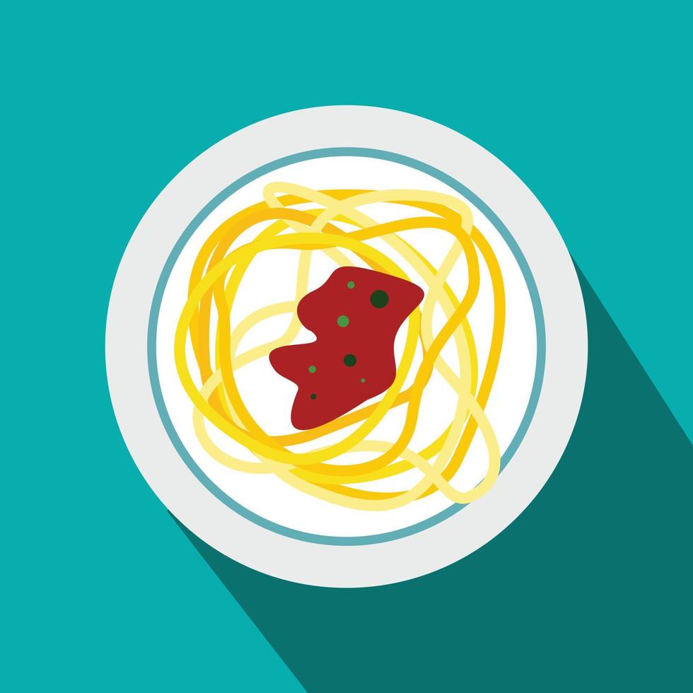 IItalian pasta icon, flat style vector