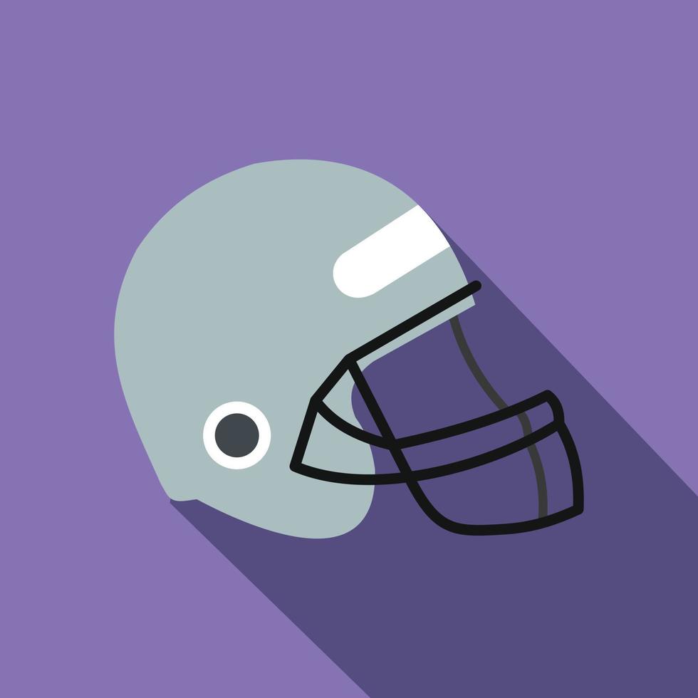 Football helmet with face mask flat icon vector