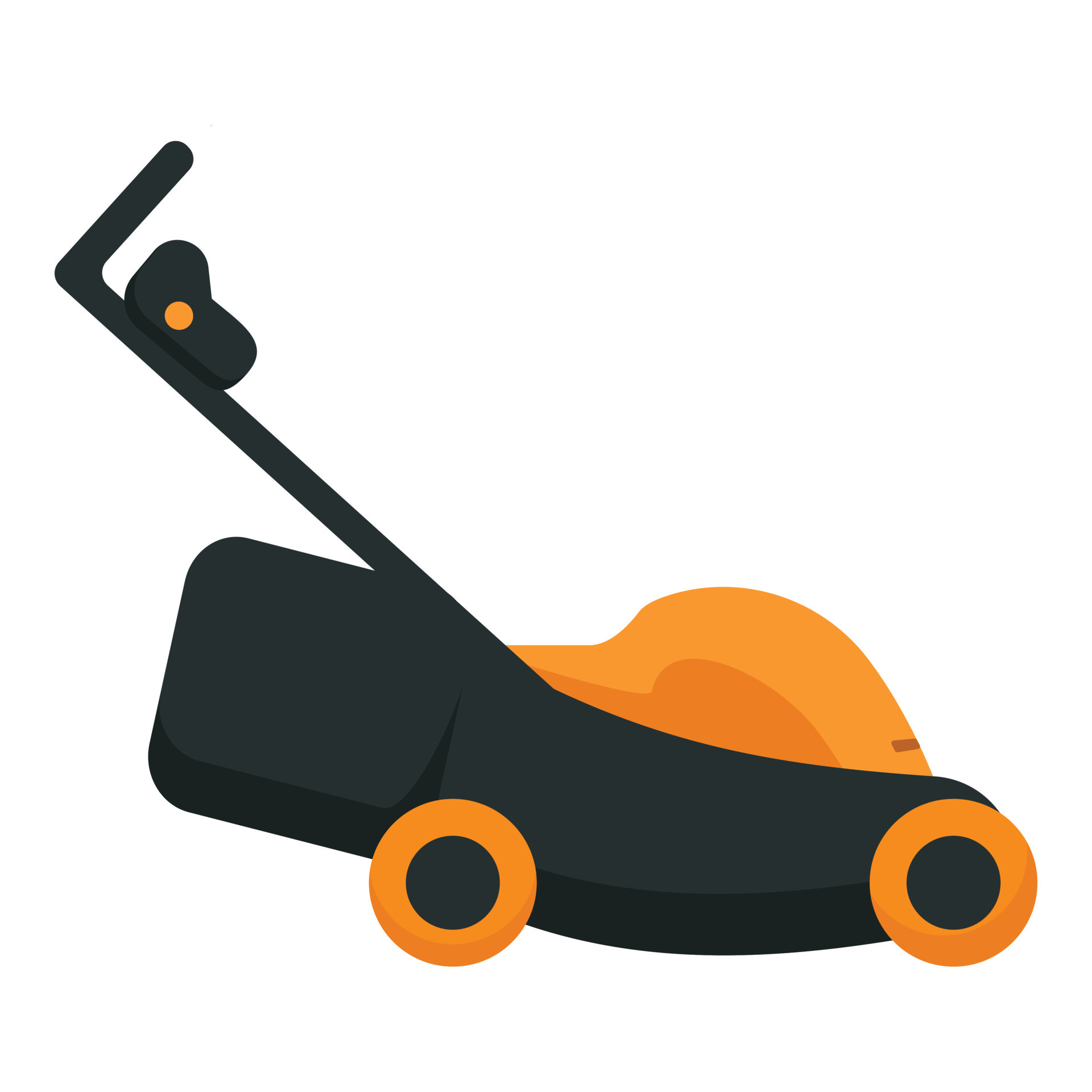 Lawn mower icon cartoon vector. Garden tool 14193116 Vector Art at Vecteezy