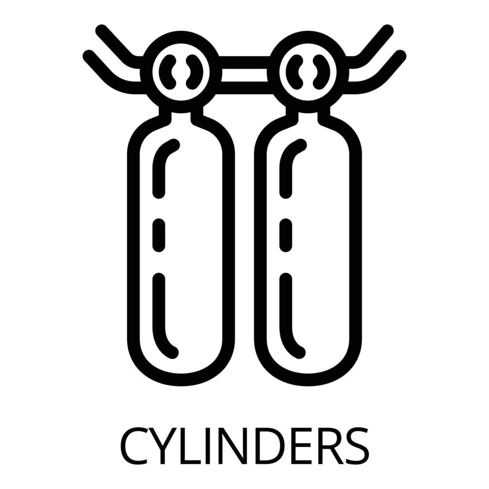 Welding cylinders icon, outline style vector