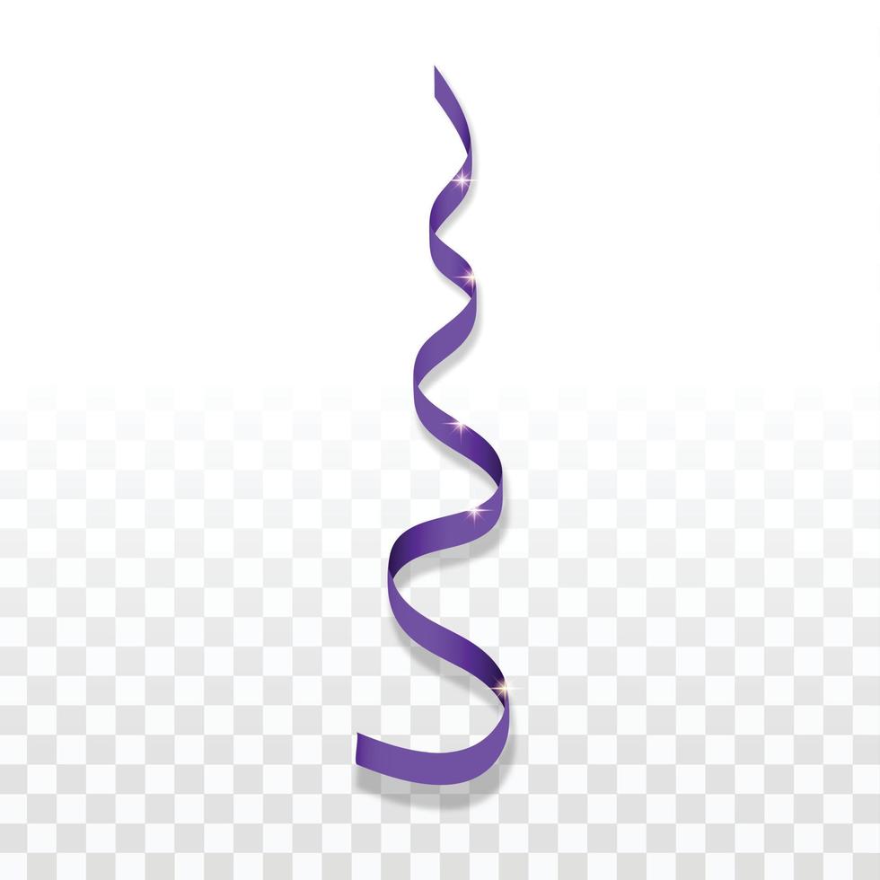 icono de serpentina violeta, estilo realista vector