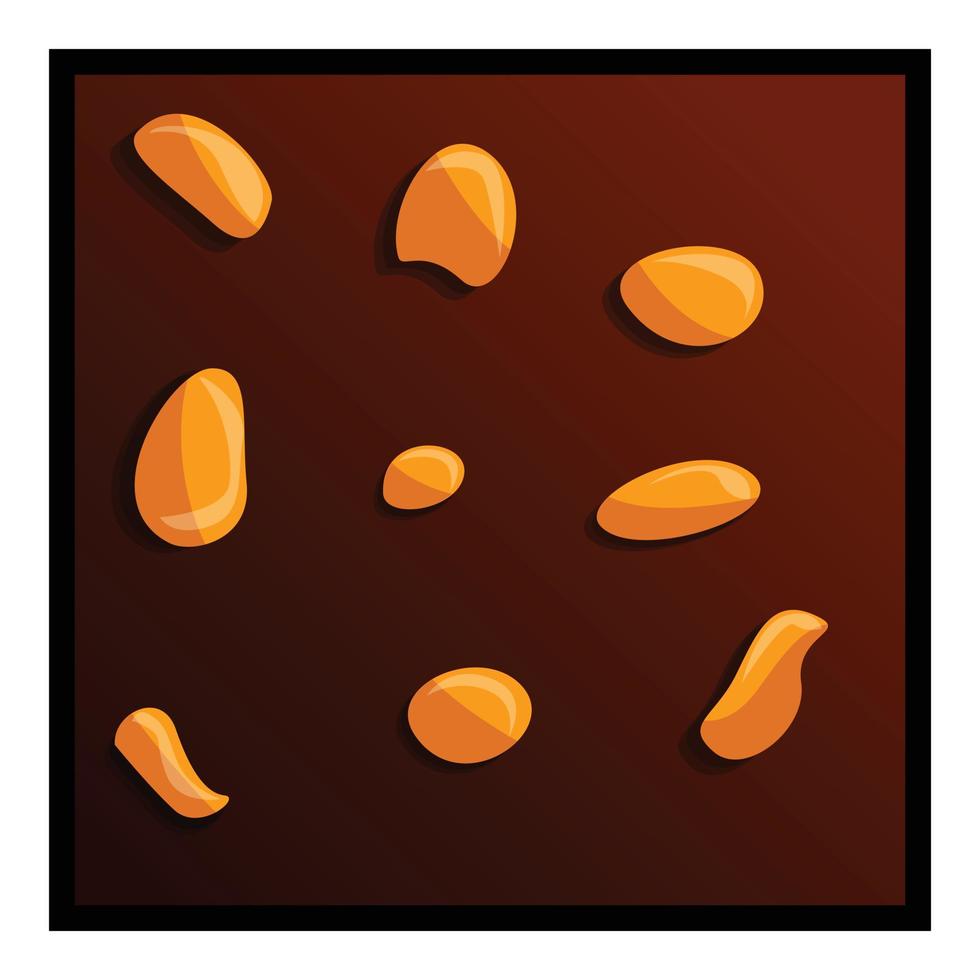 Chocolate cookies icon, cartoon style vector