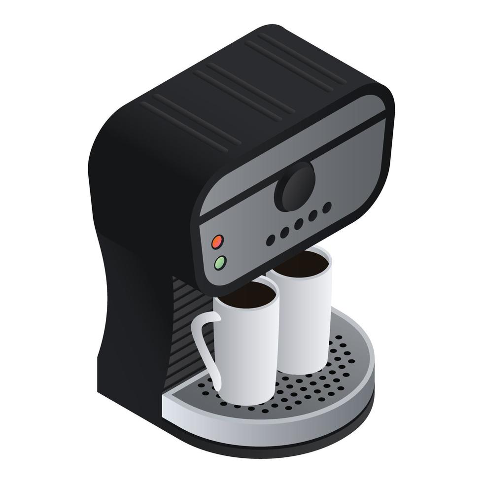 Coffee machine icon, isometric style vector