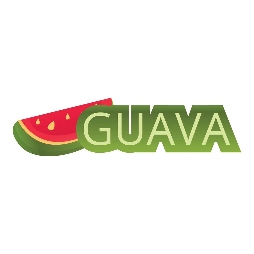 Guava logo, cartoon style vector