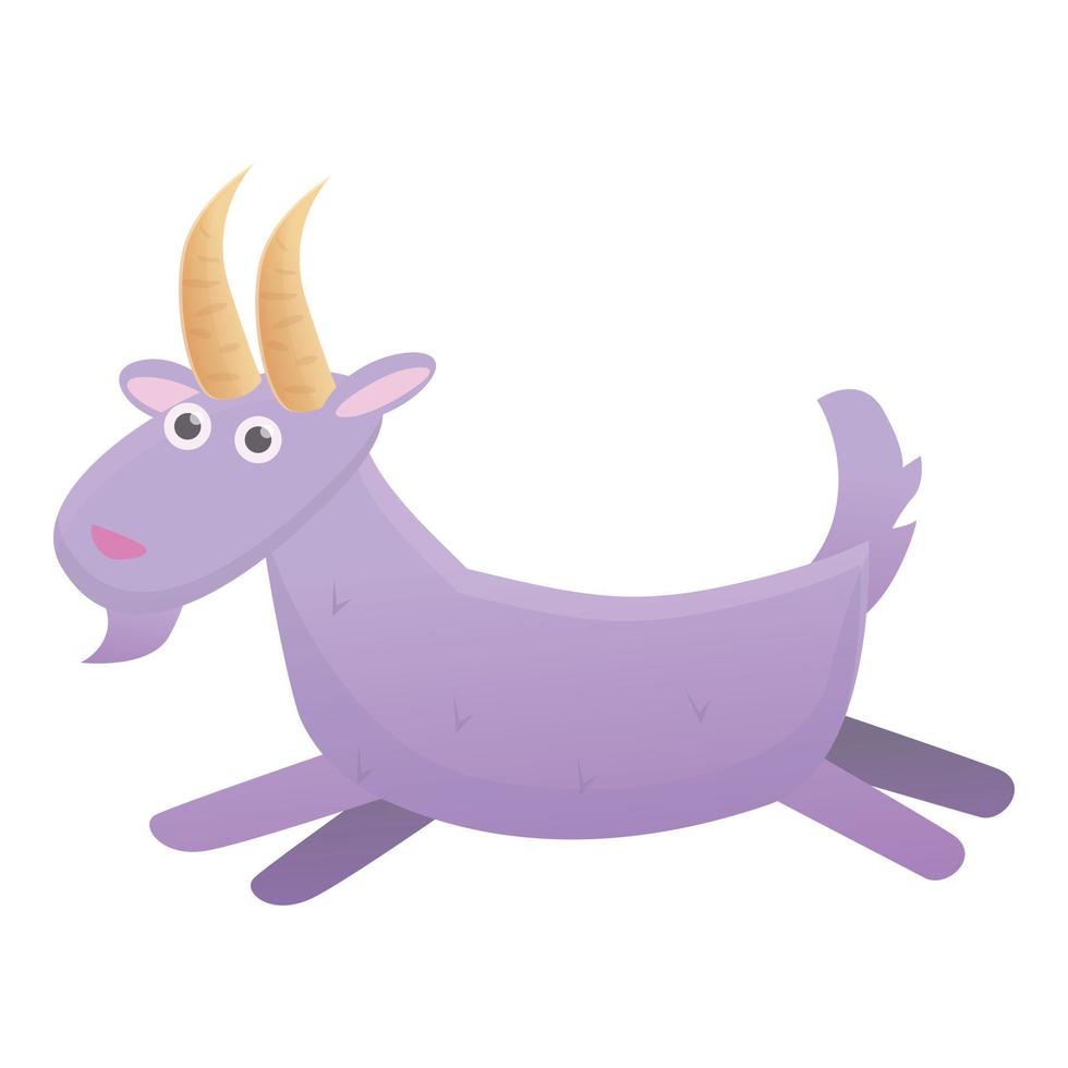 Male goat icon, cartoon style vector