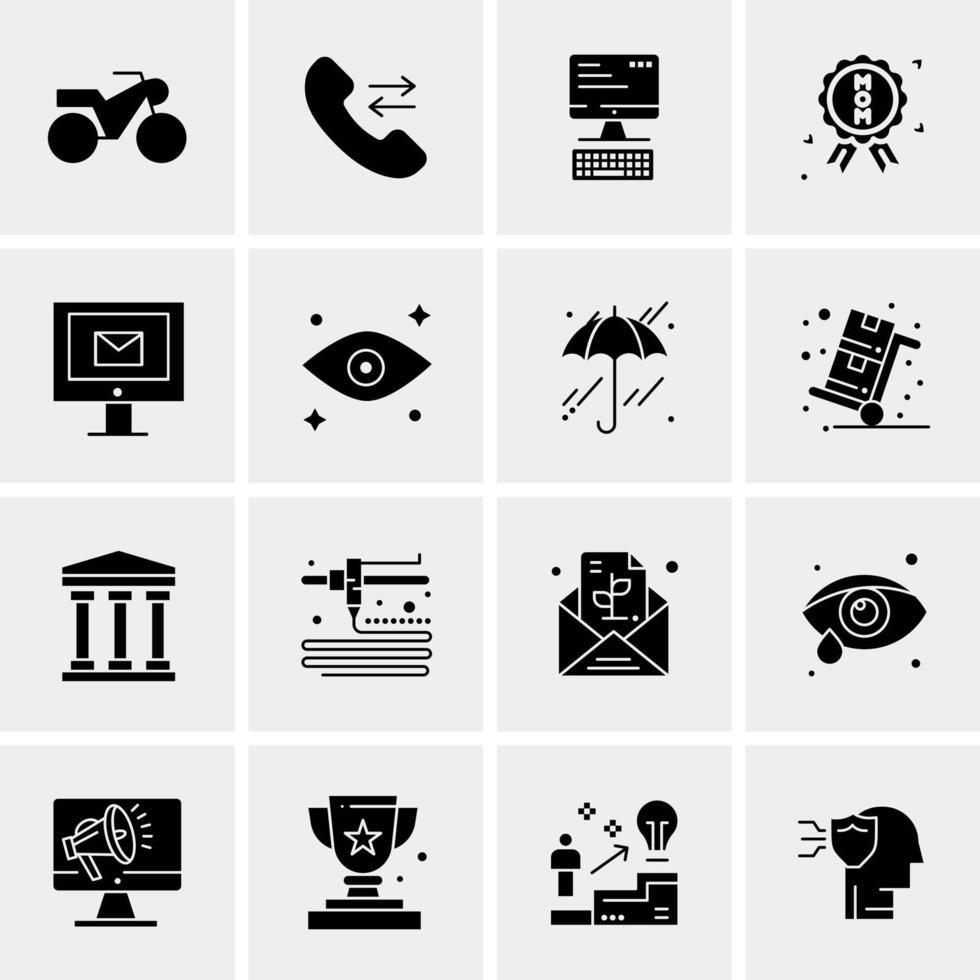 16 iconos universales de negocios vector ilustración de icono creativo para usar en proyectos relacionados con la web y dispositivos móviles