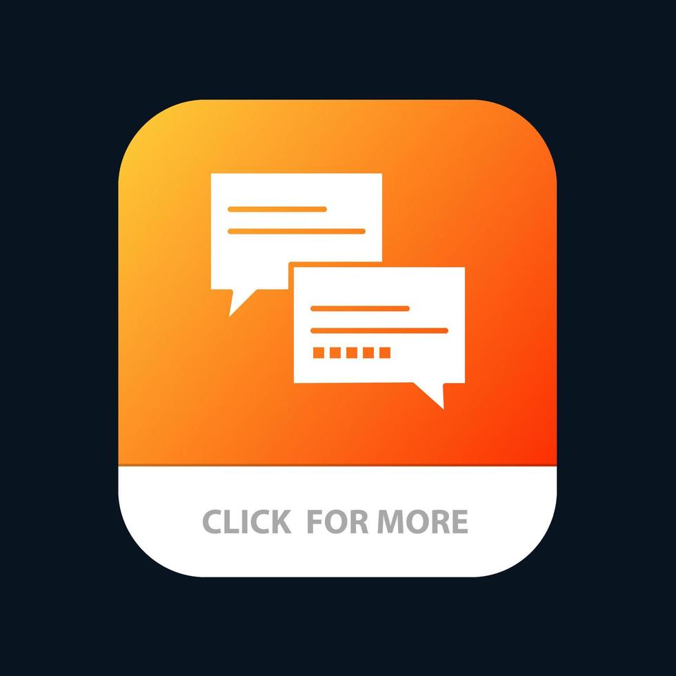 Chat Comment Message Education Mobile App Icon Design vector