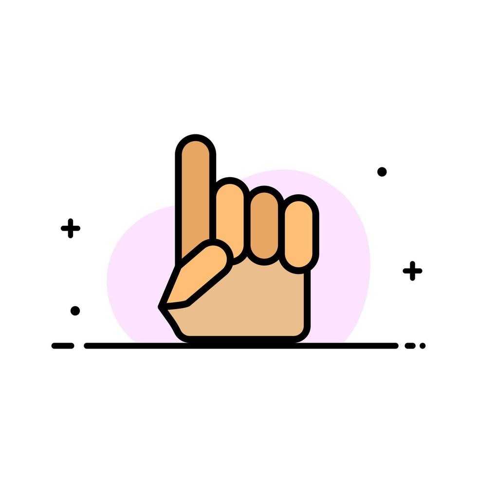 Foam Hand Hand Usa American  Business Flat Line Filled Icon Vector Banner Template
