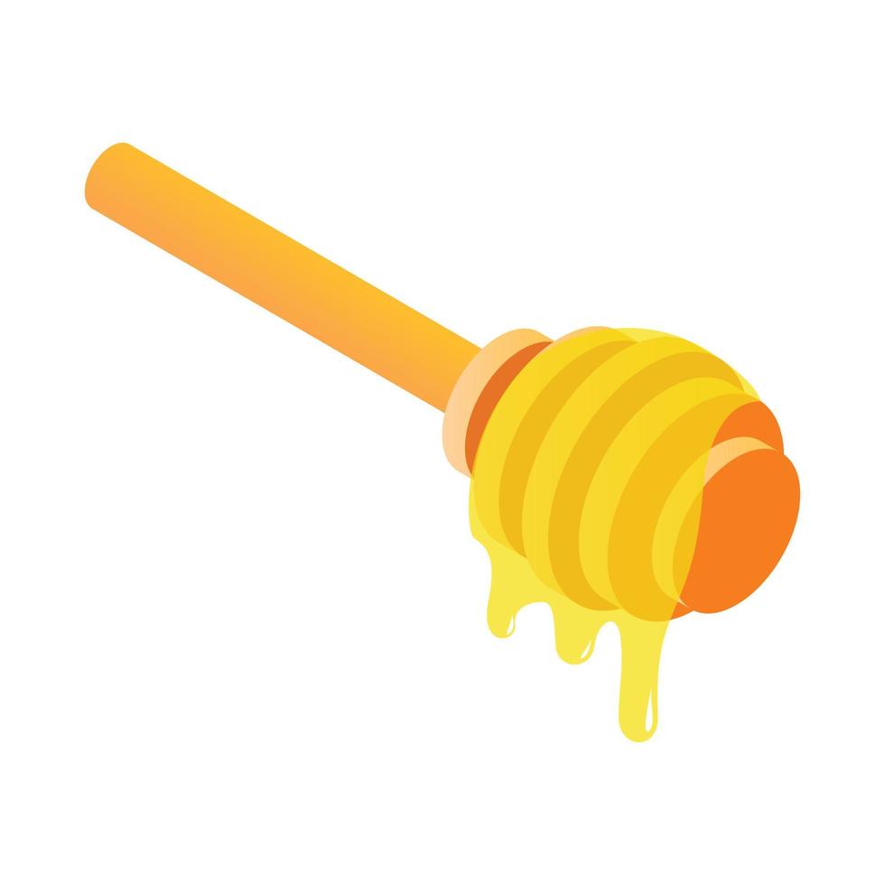 Honey dipper isometric 3d icon vector