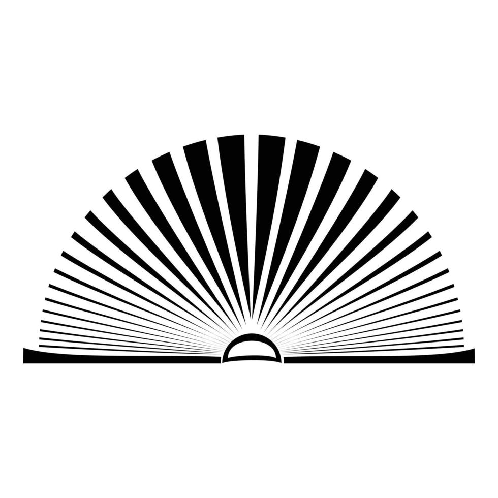 Opened book with pages fluttering vector